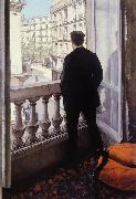 Young Man at His Window (nn02) Gustave Caillebotte